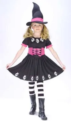 Totenkopf Hexe Kinderkostüm Gr.L