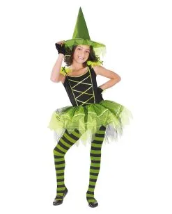 Ballerina Hexe Kinderkostüm Schwarz-grün