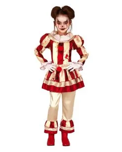 Blutiges Clownsmädchen Kinder Kostüm