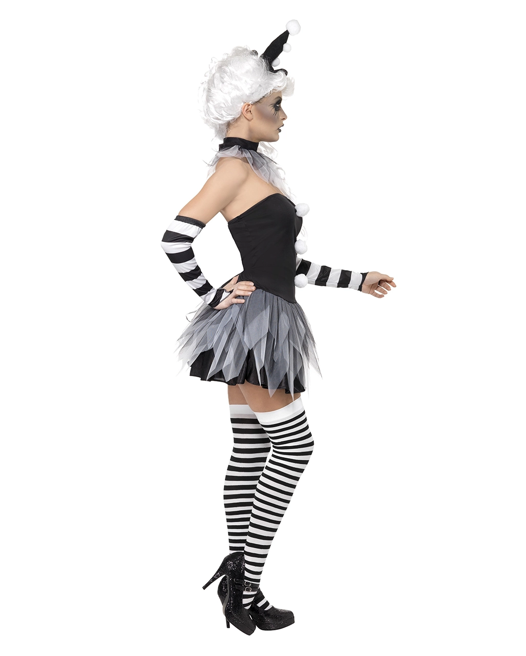 Circus Sinister Pierrot Damen Kostüm – Bild 2
