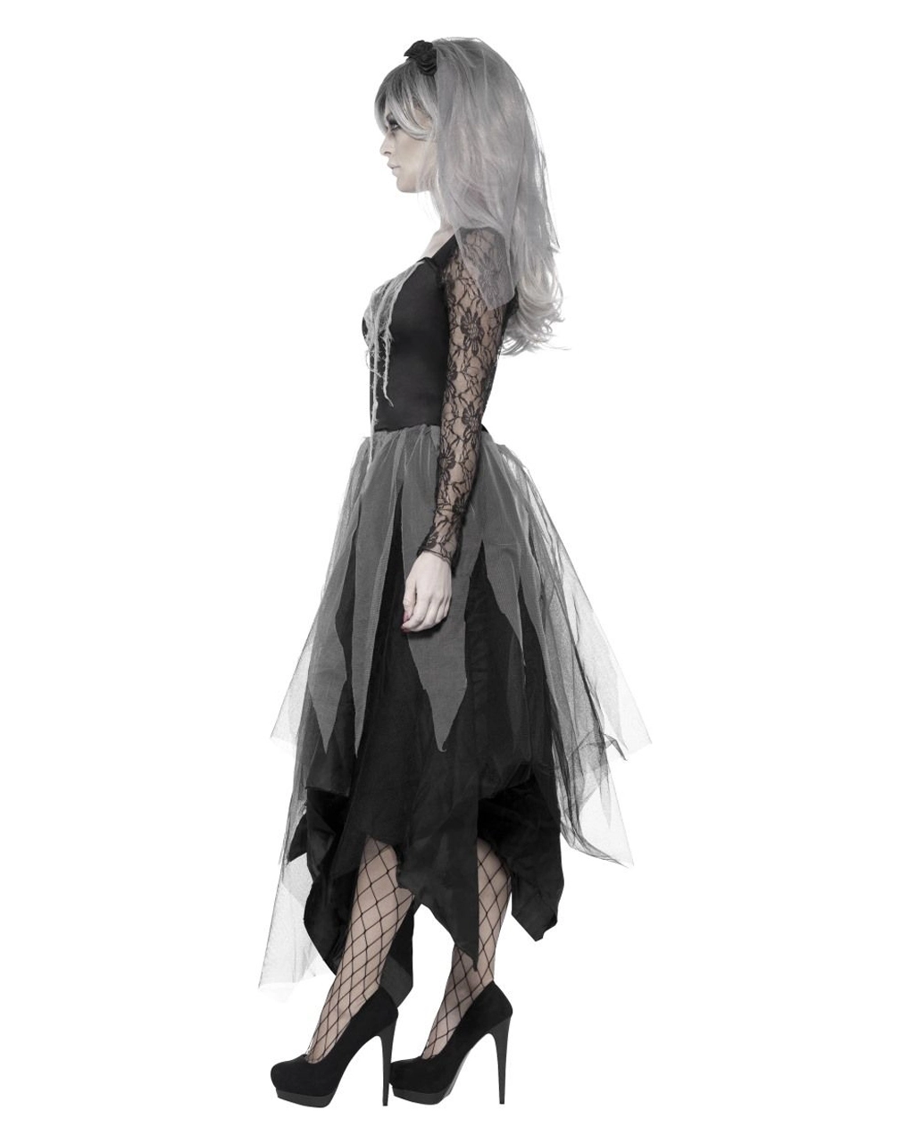 Friedhofs Braut Kostüm Mit Rosenschleier – Bild 2