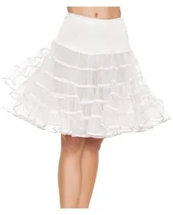 Petticoat Knielang Weiß