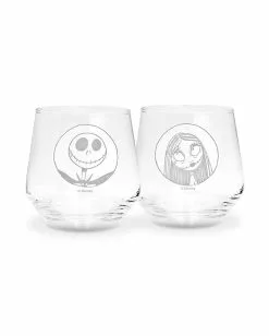 Nightmare Before Christmas Jack & Sally Glas Set