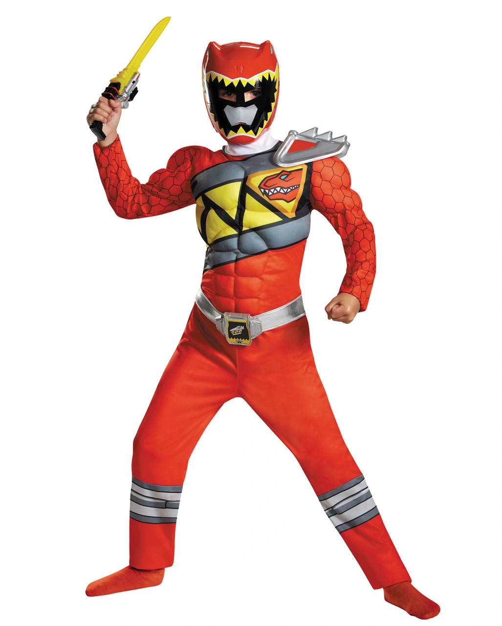 Power Ranger Red Ranger Dino Charge Muskelkostüm – Bild 2