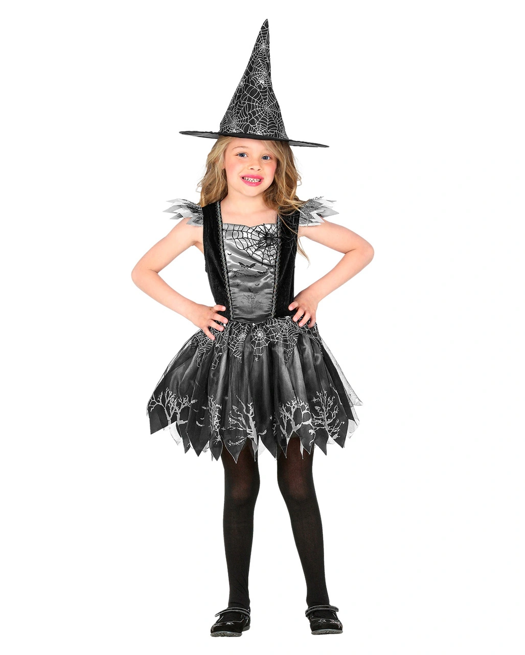 Schimmernde Spinnenhexe Kinderkostüm – Bild 2