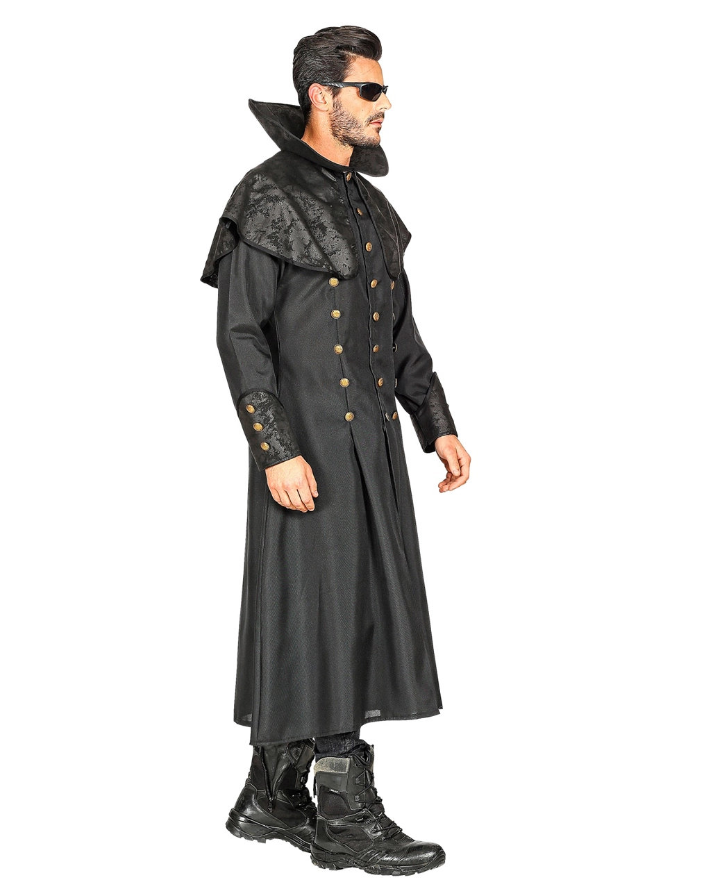 Totengräber Kostüm Mantel Mit Kragen Für Herren – Bild 3