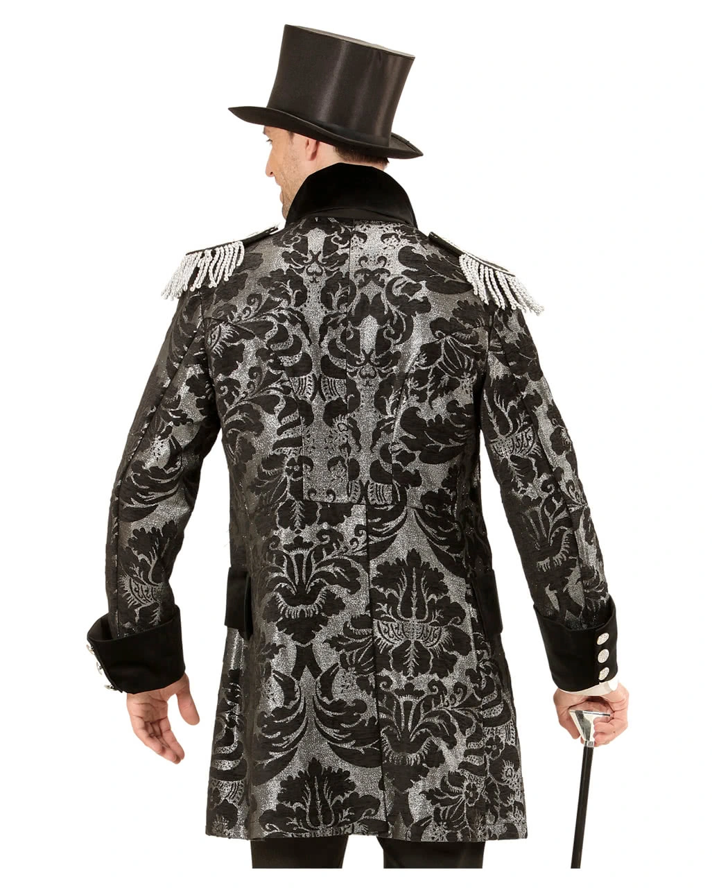 Venezianischer Frack Schwarz-silber – Bild 2