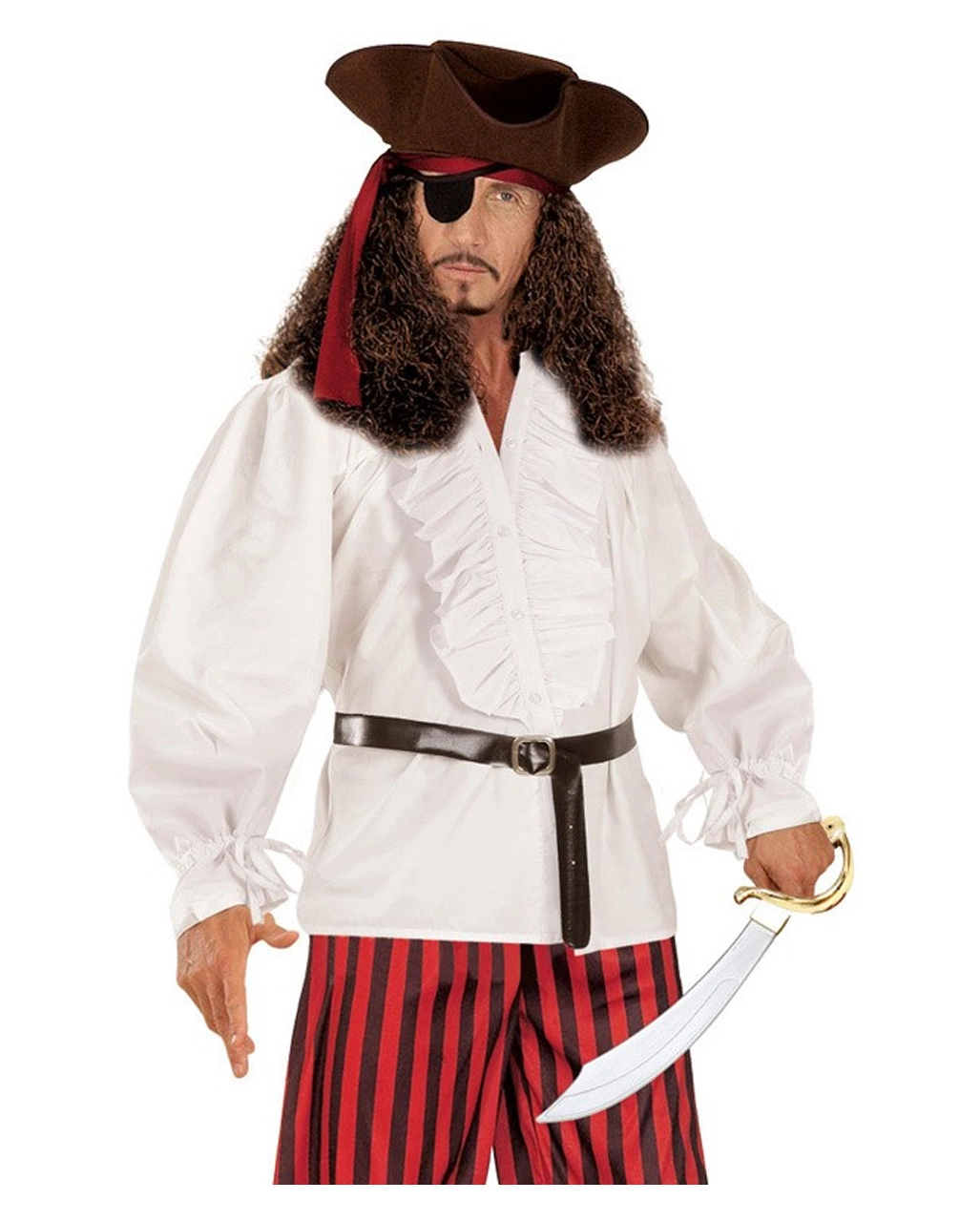 Weißes Rüschenhemd Mit Knöpfen – Bild 4