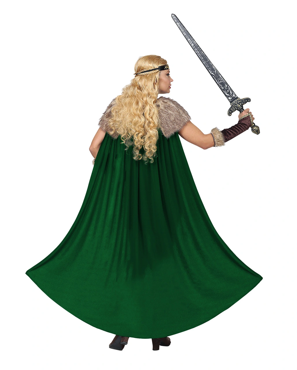 Wikingerin Damenkostüm Mit Umhang – Bild 3